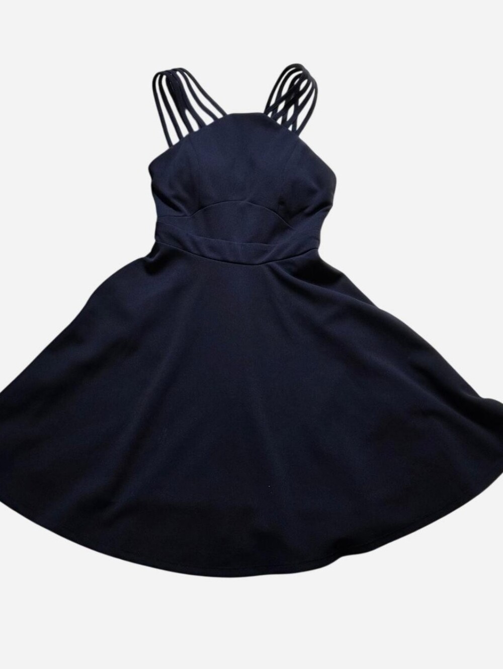 Emerald Sundae Navy Multi-Strap Fit-and-Flare Mini Dress